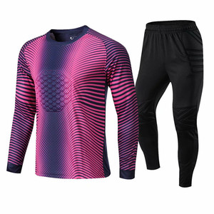 Service OEM, vêtements de <span class=keywords><strong>football</strong></span>, maillot de foot, uniforme de <span class=keywords><strong>gardien</strong></span> de <span class=keywords><strong>but</strong></span> bleu avec jaune, ensemble d'équipement d'entraînement pour <span class=keywords><strong>gardien</strong></span> de <span class=keywords><strong>but</strong></span> - Product Image 4