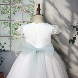 सुरुचिपूर्ण फूलों की लड़की शादी के कपड़े ट्रेंडी उच्च गुणवत्ता नाजुक नवीनतम डिजाइन बॉल गाउन लक्जरी फीता बच्चों जन्मदिन पार्टी पोशाक - Product Image 6