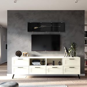 Vitrine murale en <span class=keywords><strong>bois</strong></span> verrouillable avec intérieur foncé pour la présentation de modèles de collection et de souvenirs - Product Image 1