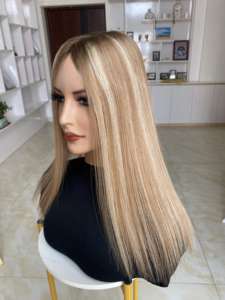 Listo para Enviar, Topper Mono 5x5 de Cabello Humano Europeo, Topper de Cabello Humano Liso con Balayage para Mujer - Product Image 4