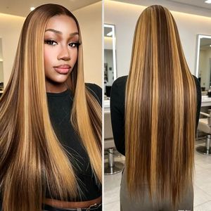 Pelucas de Cabello Humano con <span class=keywords><strong>Balayage</strong></span> <span class=keywords><strong>y</strong></span> Reflejos, <span class=keywords><strong>Rubio</strong></span> Miel Marrón Ombre, Liso <span class=keywords><strong>y</strong></span> Ondulado, Peluca Frontal de Encaje HD 13x4, Línea de Cabello Pre-Arrancada por Proveedor - Product Image 3