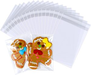 Sacs à friandises transparents en OPP refermables en gros, personnalisables, petits sacs d'emballage alimentaire pour cadeaux, bonbons, collations, fêtes et <span class=keywords><strong>rangement</strong></span> - Product Image 1