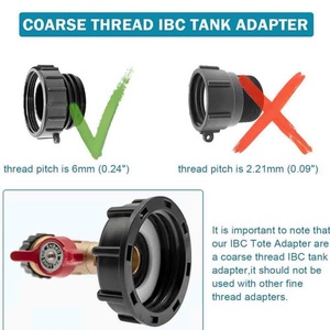 Garden Hose Accessories IBC Tote Adapter S60X6 Garden Hose <b>Quick</b> <b>Connector</b> Lead-Free Brass Hose Faucet Valve - Product Image 4