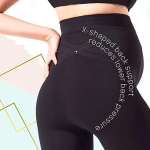 Leggings di maternità senza cuciture a vita alta con supporto per la pancia per l'allenamento di gravidanza e Postpartum - Product Image 4