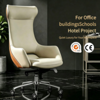 Chaise de bureau ergonomique en cuir véritable, chaise inclinable réglable, soutien pour les patrons, les managers, le bureau à domicile, l'étude