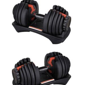 Ensemble d'haltères réglables avec plaques de poids 40 kg et 24 kg, construction en fer durable, certifié CE, équipement de fitness multi-gym - Product Image 1