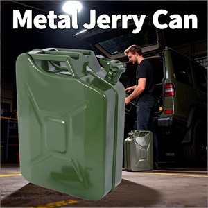 20L /5 Gal Gas Caddy-Conteneur de carburant en métal étanche pour voitures, générateurs et kits de survie Jerry Can 20L pour essence/diesel - Product Image 5