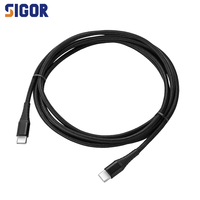 Cable USB-C de 60W PD 3A, Compatible con RoHS 2026, 100% Cobre Puro, Trenzado de Nailon, Cable de Carga Rápida y Transferencia de Datos Tipo-C para Samsung/Laptop