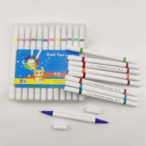 12 24 36 48 Colorspp Box Pack square Barrel Dual Tip Brush Fineliner Pen Set - Product Image 4