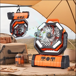 Rechargeable Fan 20000mAh Portable Camping Fan with LED <b>Light</b> USB Outdoor Camping Fan for Tents Picnics Travel Fishing Beaches - Product Image 1