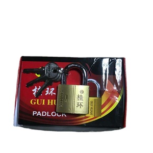 Guihuan Safety Padlock 32mm Iron Rectangular Single Lever Locking Door <b>Lock</b> Home Use - Product Image 3