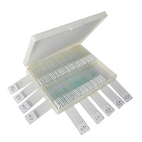 Portaobjetos de Vidrio para Microscopio Biológico con Secciones de Especímenes de Animales/Plantas/Células Animales y Bacterias para Niños y Estudiantes
