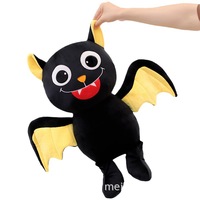 Nouveau style transfrontalier AliExpress, best-seller : Ailes de démon en peluche courte en coton PP, motif visage de poupée d'Halloween, hauteur 31-50 cm