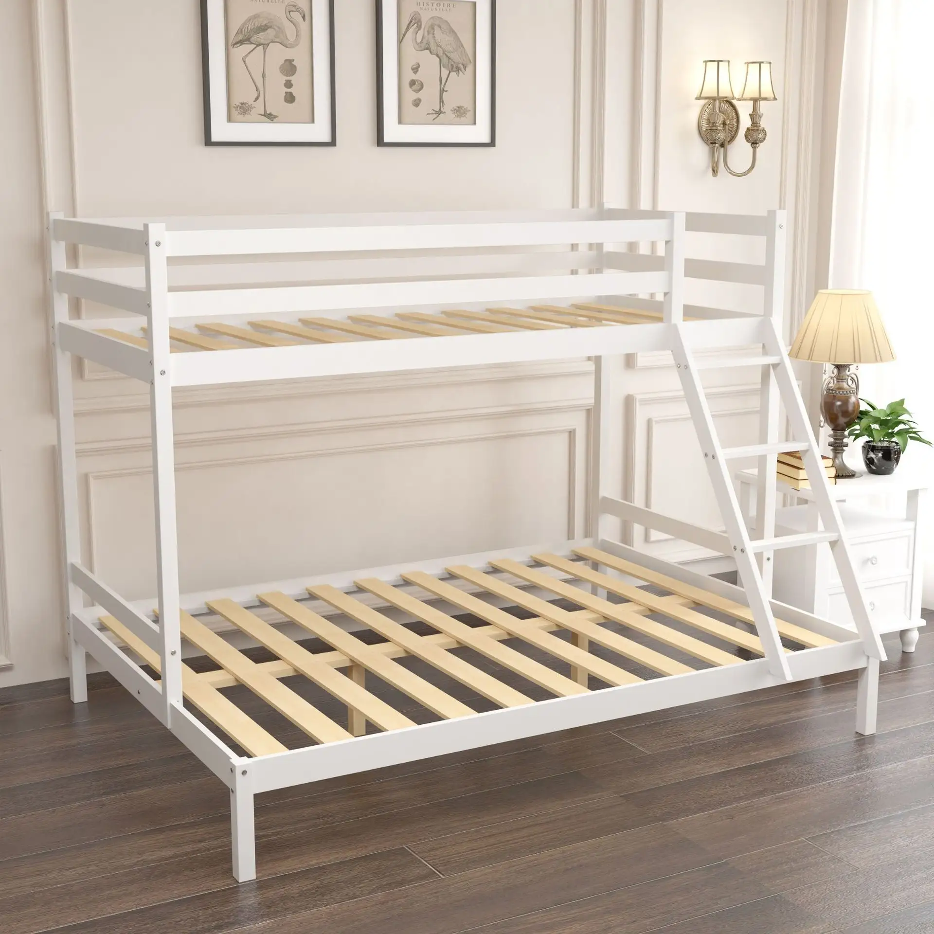 Litera plegable de diseño fácil de montar, muebles de dormitorio, marco de cama, ahorro de espacio