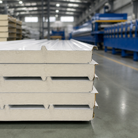Panneau sandwich en polyuréthane PU pour toiture métallique, isolation, imperméabilisation, ignifugation, épaisseur de 30 mm à 150 mm, pour structure en acier