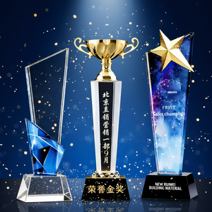 Trofi Penghargaan Kristal Logam Berlapis Emas Desain Baru <span class=keywords><strong>2026</strong></span> dengan Tema Karakter TV & Film Bentuk Satu Sisi - Product Image 4