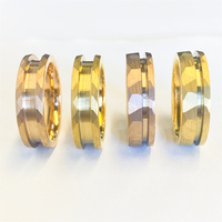 Macho Schmuck Maßgefertigter Klassischer 6mm 8mm Gehämmerter Gold/Roségold Blanko Wolframcarbid-Ring Kern-Einlage Damen Verlobungs- und Ehering