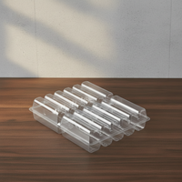 Boîte d'emballage transparente en PET de qualité alimentaire avec couvercle rabattable, design rectangulaire pour boulangeries et desserts, personnalisable