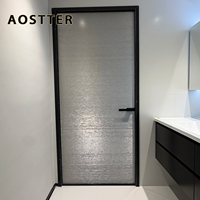 Puerta Corrediza Moderna de Aleación de Aluminio, Estilo Francés, Panel Único, Vidrio Arqueado, Color Personalizado, para Villa, Dormitorio, Apartamento, Cocina, PVC