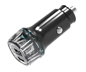 Nuovo prodotto 2024 5V 3A doppia porta usb tipo c 38W 20W 18W Caricabatterie per auto in fibra di carbonio Caricabatterie rapido prodotti Smart tendenza tecnologica - Product Image 6