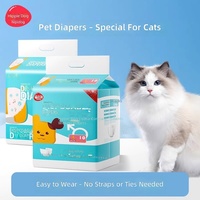 Couches jetables spéciales pour chats, super absorbantes, toutes tailles, en tissu non tissé, modèle 16YN1367-Meow