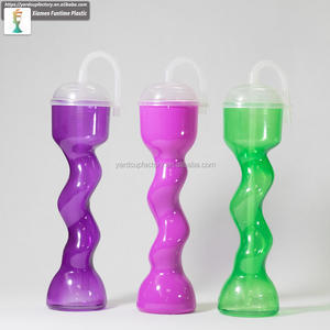 22oz/650ml venta al por mayor tazas de bebidas logotipo personalizado plástico espiral patio taza Slush Yard con tapa de cúpula - Product Image 2