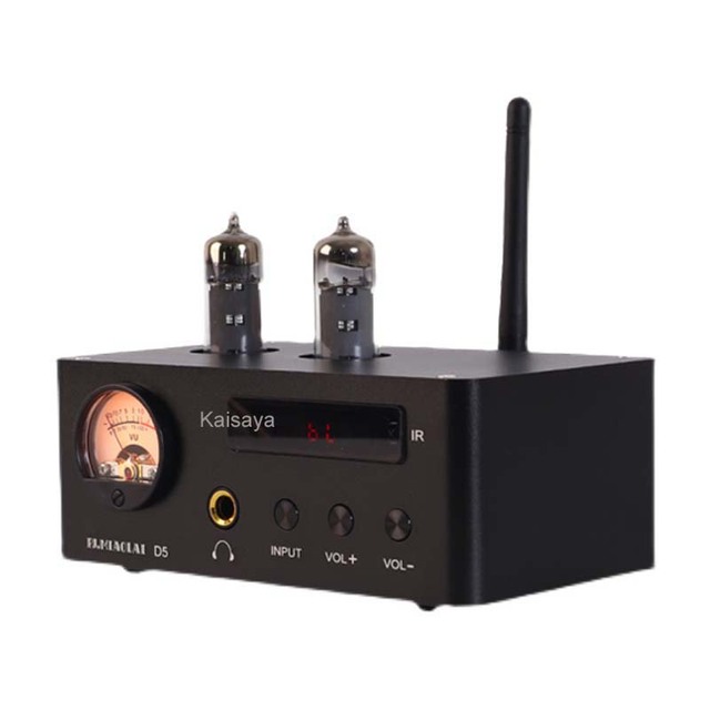 PJ.MIAOLAI D5 MA12070 80WX2 BT 5.0 HiFi Tube High Power AUX U Disk Home Amplifier + MAX9722 Headphone Amp and VU Meter