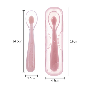 Cuchara de aprendizaje para bebés sin BPA, juego de cucharas de silicona suave para niños, vajilla, cuchara de alimentación para bebés - Product Image 2