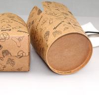 Boîte alimentaire ronde en papier kraft imprimé, jetable, pour pâtes et nouilles à emporter, pour l'emballage alimentaire des restaurants