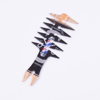 Peigne à cheveux double face en plastique à dents larges, style vintage imprimé pour hommes, idéal pour les coiffures slick-back et aviateur