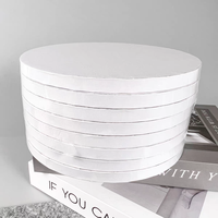 Tambours à gâteaux 10 pouces Planches à gâteaux rondes blanches 12mm d'épaisseur Carton ondulé de qualité alimentaire Bords lisses robustes pour l'affichage des pâtisseries