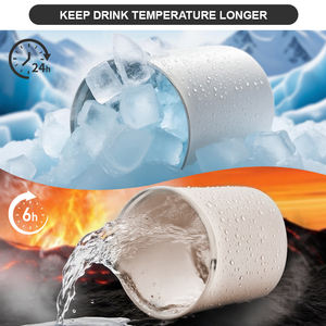 Taza de Viaje Portátil de 12 OZ con Logo Personalizado, Vaso Térmico Pequeño de Acero Inoxidable para Café con Tapa - Product Image 6