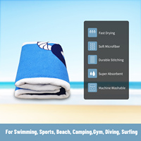 Serviette de plage en microfibre - Impression numérique vibrante, sans sable, séchage rapide, utilisation piscine/voyage/yoga, vente en gros et OEM