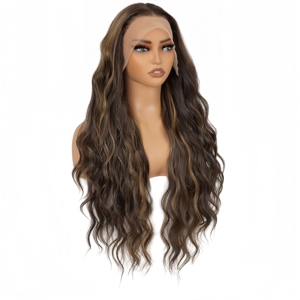 วิกผมสังเคราะห์แ<span class=keywords><strong>บ</strong></span><span class=keywords><strong>บ</strong></span>ลูกไม้ด้านหน้า 13x4 แบ<span class=keywords><strong>บ</strong></span> Body Wave สีน้ำตาลออมเ<span class=keywords><strong>บ</strong></span>ร ทนความร้อน พร้อมเชือกผูกผมสีบ<span class=keywords><strong>ลอน</strong></span><span class=keywords><strong>ด์</strong></span>แ<span class=keywords><strong>บ</strong></span><span class=keywords><strong>บ</strong></span>โปร่งใสสำหรั<span class=keywords><strong>บ</strong></span>ผู้หญิง - Product Image 1