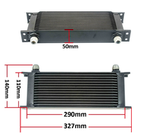 Refroidisseur d'huile de course universel pour le marché secondaire, radiateur d'huile moteur tout en aluminium, 7-30 rangées