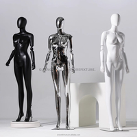 Cuerpo de Maniquí para Boutique Femenino de Cuerpo Completo en Pose de Pie, Formas de Vestir, Exhibidor de Ropa, Torso con Soporte
