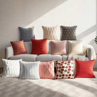 Housse de coussin en polyester matelassée brodée pour canapé de salon ou baie vitrée, style moderne haut de gamme