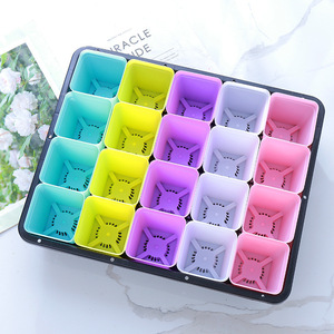 <b>Rectangular</b> Seedling Tray 20 Cells Drainage Hole Multi Purpose <b>Plant</b> <b>Pot</b> Rack For Succulent Vegetable Leaf Cutting - Product Image 1