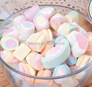 Malvaviscos Halal Personalizados Liofilizados a Granel, Dulces Veganos <span class=keywords><strong>de</strong></span> Algodón <span class=keywords><strong>de</strong></span> Azúcar <span class=keywords><strong>de</strong></span> Colores, Venta al por Mayor para Cereales y Café - Product Image 1