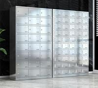 Casier de cuisine moderne en acier pour le personnel Casier en métal à 24 portes Armoire de rangement pour assiettes en acier inoxydable