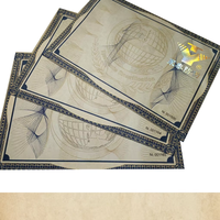 Papier de sécurité pour impression, design personnalisé, papier vierge, bordure dorée, certificat