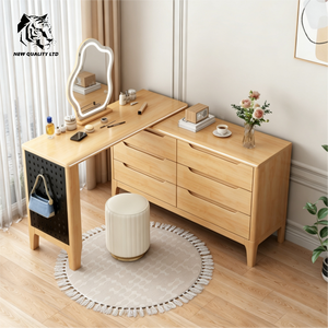 china wholesale well priced custom logo <b>small</b> moq eco-friendly drawer dresser new fashion bedroom furniture wood <b>mirror</b> dresser - Product Image 2