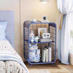 3-Tier Navy Blue Modern Metal Beistell tisch Niedlicher Couch tisch mit Ablage fach für Zuhause Einzigartiger Beistell tisch für Wohnzimmer Schlafzimmer - Product Image 5