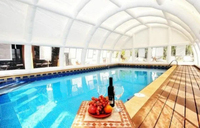 Blanco personalizado ventana piscina inflable cubierta de techo para la venta