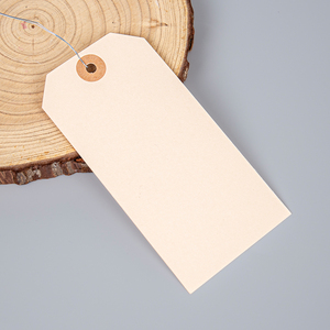 Custom Logo Different Color 300GSM Mark Reinforced Eyelet <strong>Manila</strong> Wired Shipping Paper Hang <strong>Tags</strong> - Product Image 4