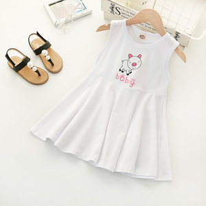 Wholesale Casual Summer Pig Party Dress for Kids Baby Girls Children on Summer Looking for Distributor - Product Image 4