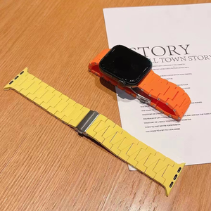 Correa de reloj inteligente de alta elasticidad, correa de repuesto, correa de goma de silicona con hebilla de Metal para iWatch Series 7 <span class=keywords><strong>6</strong></span> 5 4 3 <span class=keywords><strong>SE</strong></span> - Product Image 2