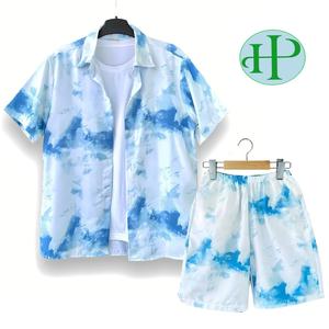 Conjunto de Dos Piezas de Secado Rápido Estilo Hawaiano con Estampado Tropical Vibrante para Viajes y Ocio de Verano - Product Image 4