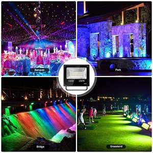 Đèn Chiếu Sáng Thông Minh Từ Xa Ứng Dụng Màu Trắng RGB Đèn An Ninh Chống Nước IP66 Nghe Nhạc Đèn Pha Tường Cây Sân Khấu Sân Vườn Đèn Chiếu Led - Product Image 6