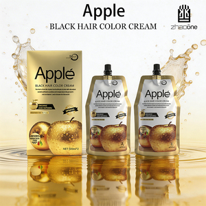 Crema Colorante <span class=keywords><strong>per</strong></span> <span class=keywords><strong>Capelli</strong></span> Nera Senza <span class=keywords><strong>Ammoniaca</strong></span> Golden Apple, Estratti Vegetali, Tinta <span class=keywords><strong>per</strong></span> <span class=keywords><strong>Capelli</strong></span> <span class=keywords><strong>per</strong></span> Saloni Professionali - Product Image 6